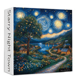 Starry Night Town Jigsaw Puzzle 1000 Pieces