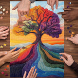 Vibrant Yarn Tree Jigsaw Puzzle 1000 Pieces