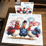 Puzzle artistique de poulets joyeux, 1000 pièces