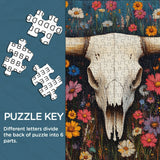 Wildflower Skull Jigsaw Puzzle 1000 Pieces