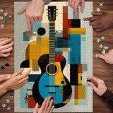 Puzzle de guitare d'art moderne 1000 pièces