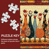 Fabric Chickens Jigsaw Puzzle 1000 Pieces