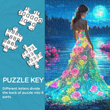 Moonlight Rose Lady Jigsaw Puzzle 1000 Pieces