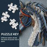 Puzzle Cheval en Denim 1000 Pièces