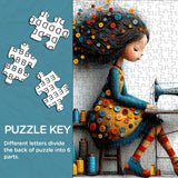 Puzzle Fille à Coudre 1000 Pièces