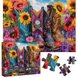Sunlit Garden Cowboys Jigsaw Puzzle 1000 Pieces