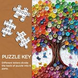 Button Art Tree Jigsaw Puzzle 1000 Pieces