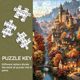 Rompecabezas de 1000 piezas de Autumn Mountain Hamlet