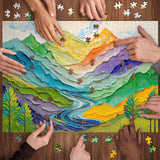 Colorful Ridges Jigsaw Puzzles 1000 Piece