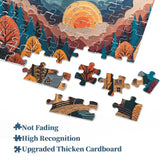 Puzzle del villaggio del tramonto dorato, 1000 pezzi