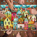 Puzzle Ville colorée 1000 pièces