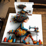 Puzzle Fille à Coudre 1000 Pièces