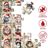 Christmas Cat Jigsaw Puzzles 1000 Pieces