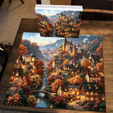 Rompecabezas de 1000 piezas de Autumn Mountain Hamlet