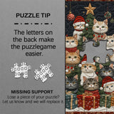 Cat Christmas Tree Jigsaw Puzzle 1000