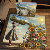 Puzzle con vaso primaverile da 1000 pezzi