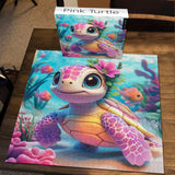 Pink Turtle Jigsaw Puzzle 1000 Pieces