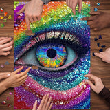 Regenbogen -Augenprozzel -Puzzle 1000 Stücke