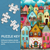 Puzzle Ville colorée 1000 pièces