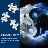 Yin Yang Wolves Jigsaw Puzzle 1000 Pieces
