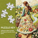 Floral Country Lady Jigsaw Puzzle 1000 Pieces