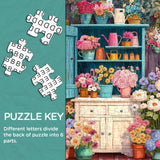 Puzzle ritmico con armadietto floreale, 1000 pezzi