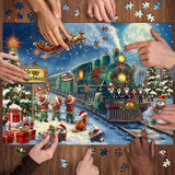 Pezzi di puzzle treno di natale 1000 pezzi