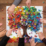 Button Art Tree Jigsaw Puzzle 1000 Pieces
