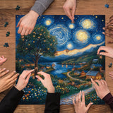 Starry Night Town Jigsaw Puzzle 1000 Pieces
