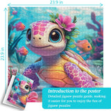 Pink Turtle Jigsaw Puzzle 1000 Pieces