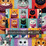 Cat Scarf Collection Jigsaw Puzzle 1000 Pieces