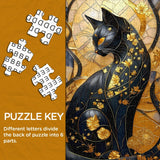 Black Gold Cat Jigsaw Puzzle 1000 Pieces