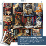 Cat's Library Jigsaw Puzzles 1000 Pieces