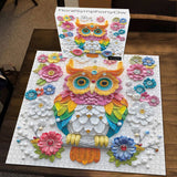 Floral Symphony Owl Jigsaw Puzzle 1000 Pieces