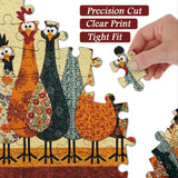 Fabric Chickens Jigsaw Puzzle 1000 Pieces