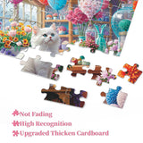 Chat parmi les fleurs puzzle 1000 pièces 1000 pièces
