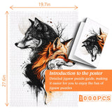 Wolf Fox Art Jigsaw Puzzle 1000 Pieces