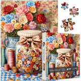 Spring Button Jar Jigsaw Puzzle 1000 Pieces