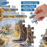 Snowy Night Ranch Jigsaw Puzzle 1000 Pieces
