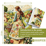 Floral Country Lady Jigsaw Puzzle 1000 Pieces