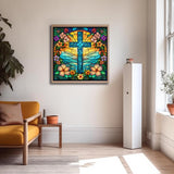 Cross Stained Glass Jigsaw Puzzle 1000 Pieces