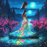 Moonlight Rose Lady Jigsaw Puzzle 1000 Pieces