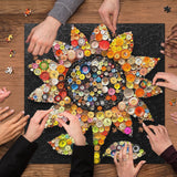 Button Sunflower Jigsaw Puzzles 1000 Pieces