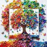 Button Art Tree Jigsaw Puzzle 1000 Pieces