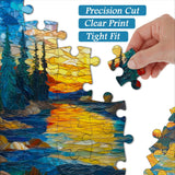 Stained Glass Park Jigsaw Puzzle 1000 Pieces