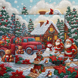 Red Truck Christmas Cottage Jigsaw Puzzles 1000 Pieces