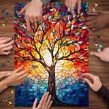 Stained Glass Puzzle Tree of Life Jigsaw Puzzle 1000 Pieces