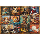 Library Puppy Jigsaw Puzzle 1000 Pieces