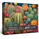 Embroidery Cactus Jigsaw Puzzle 1000 Pieces