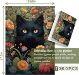 Cat and Flower Jigsaw Puzzle 1000 Pieces